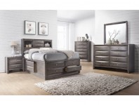 IBEG100-Emily Grey Storage (Queen 5-PC)-REDUCED PRICING PROGRAM